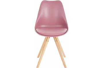 Malik Matstol 2-pack - PU/Rosa/Ek - Möbler - Stolar & fåtöljer - Matstol & köksstol