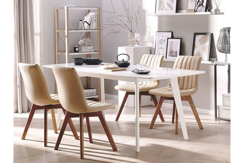 Matstol 2 st beige CALGARY - Beige - Möbler - Stolar & fåtöljer - Matstol & köksstol