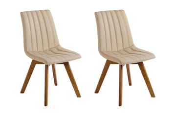Matstol 2 st beige CALGARY - Beige - Möbler - Stolar & fåtöljer - Matstol & köksstol