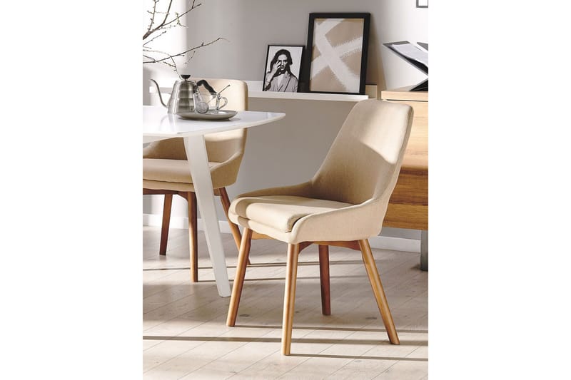 Matstol 2 st beige MELFORT - Beige - Möbler - Stolar & fåtöljer - Matstol & köksstol