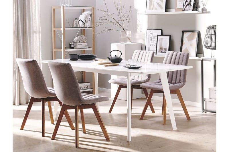 Matstol 2 st brungrå CALGARY - Grå - Möbler - Stolar & fåtöljer - Matstol & köksstol