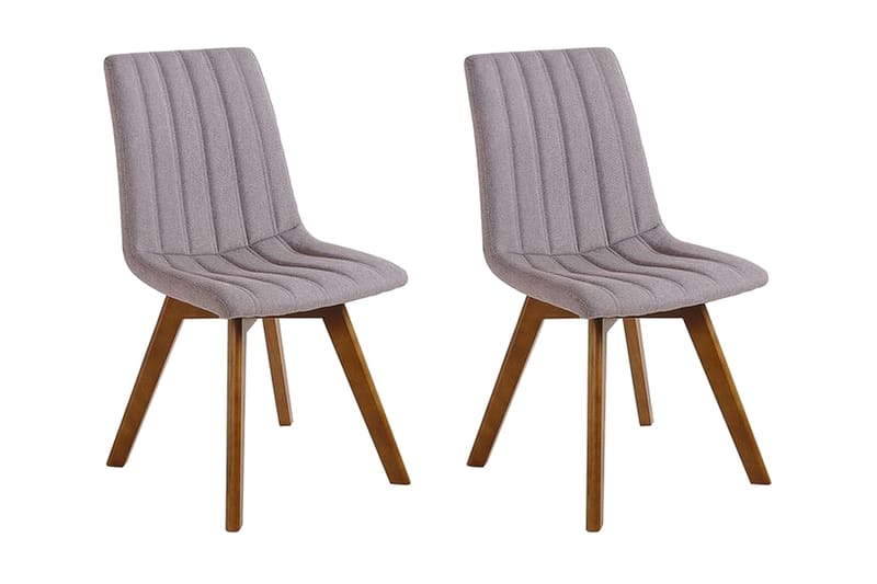 Matstol 2 st brungrå CALGARY - Grå - Möbler - Stolar & fåtöljer - Matstol & köksstol