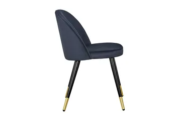 Matstol utan armstöd Concept 55 Valeri Matstol Sammet Black/Brass - Möbler - Stolar & fåtöljer - Matstol & köksstol