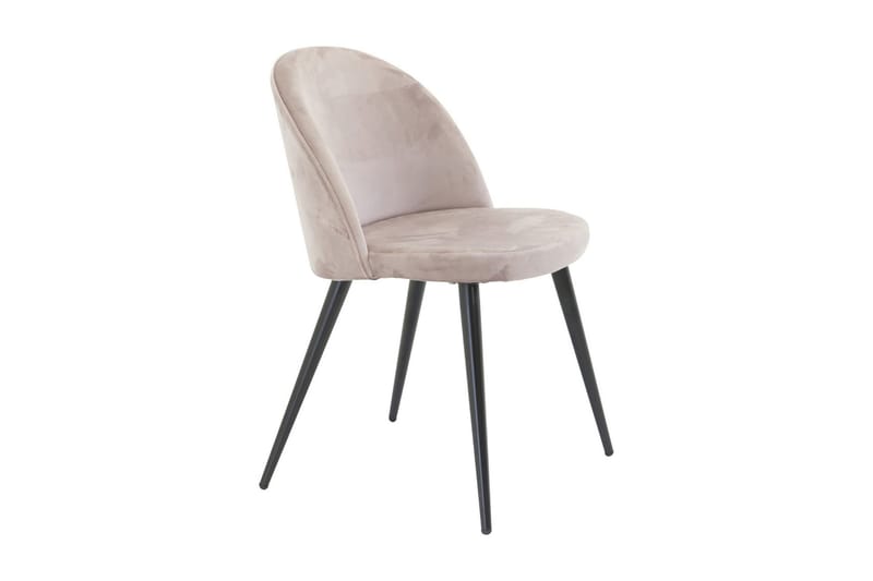 Matstol utan armstöd Venture Home Velvet Köksstol Sammet Pink - Möbler - Stolar & fåtöljer - Matstol & köksstol