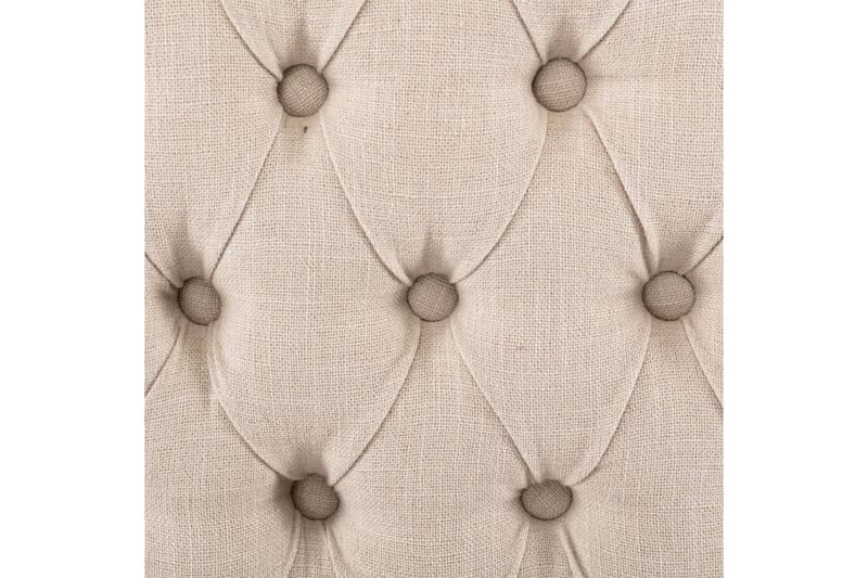 Matstolar 2 st beige linnedesign tyg - Beige - Möbler - Stolar & fåtöljer - Matstol & köksstol