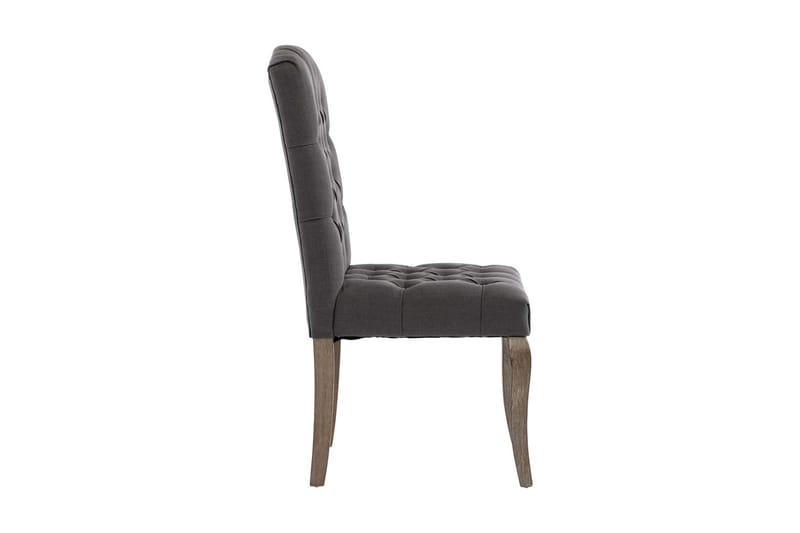 Matstolar 2 st grå linnedesign tyg - Grå - Möbler - Stolar & fåtöljer - Matstol & köksstol