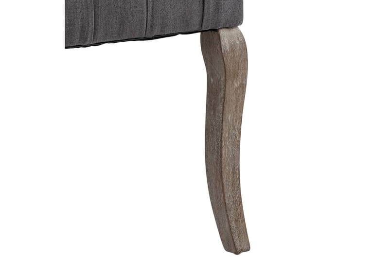 Matstolar 2 st grå linnedesign tyg - Grå - Möbler - Stolar & fåtöljer - Matstol & köksstol