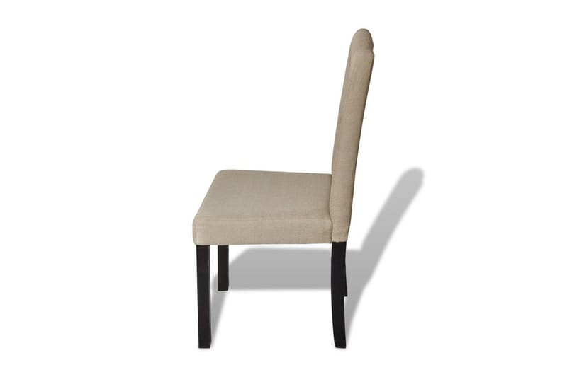 Matstolar 2 st kamel tyg - Beige - Möbler - Stolar & fåtöljer - Matstol & köksstol