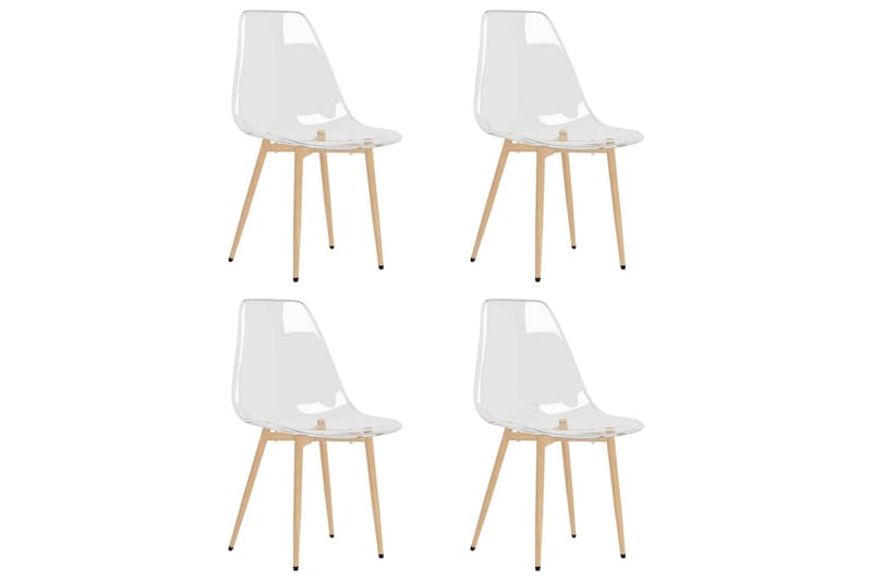 Matstolar 4 st genomskinlig PET - Transparent - Möbler - Stolar & fåtöljer - Matstol & köksstol