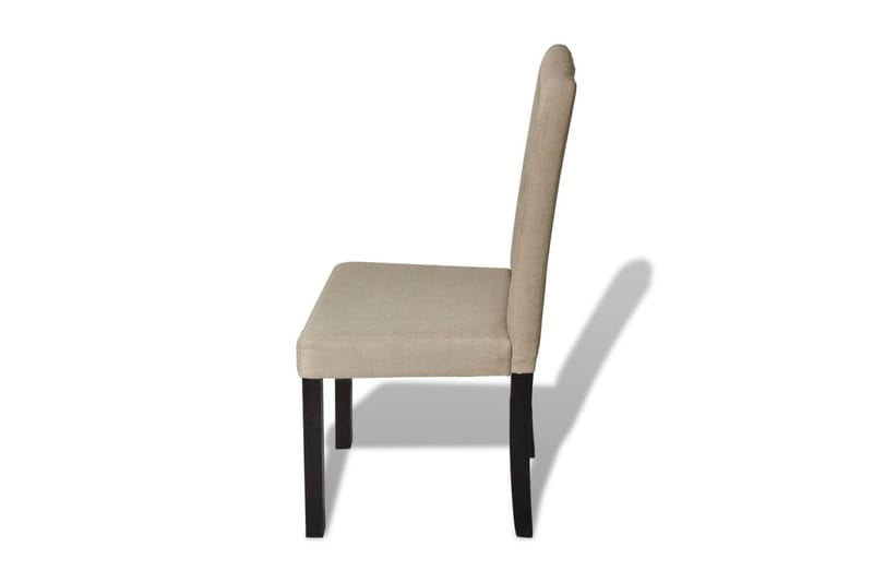 Matstolar 4 st kamel tyg - Beige - Möbler - Stolar & fåtöljer - Matstol & köksstol