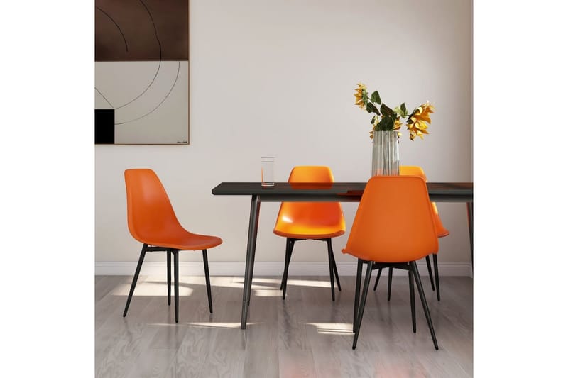 Matstolar 4 st orange PP - Orange - Möbler - Stolar & fåtöljer - Matstol & köksstol