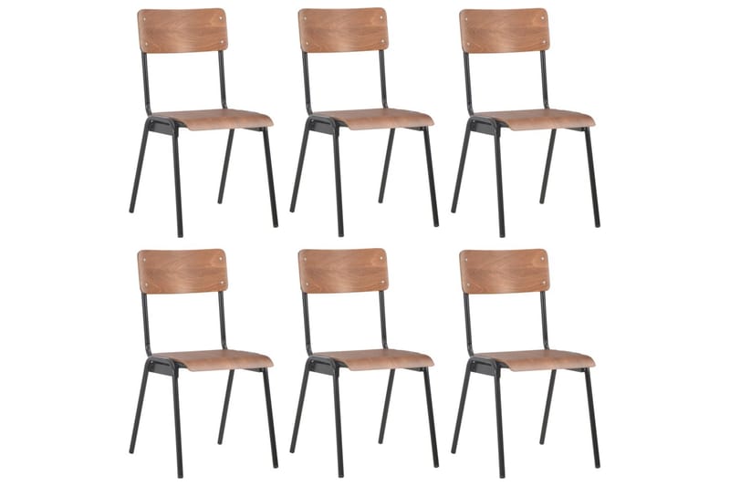Matstolar 6 st brun plywood - Brun - Möbler - Stolar & fåtöljer - Matstol & köksstol