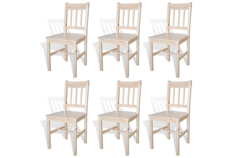 Matstolar 6 st furu - Beige - Möbler - Stolar & fåtöljer - Matstol & köksstol