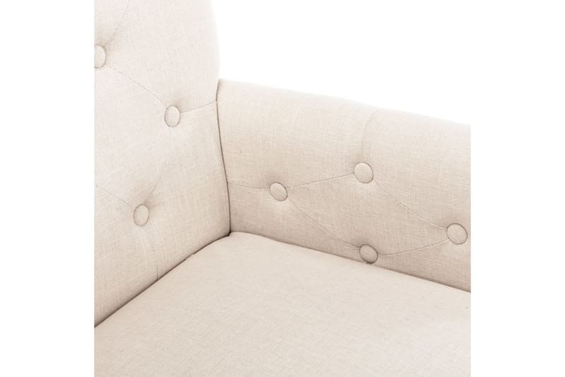 Matstolar med armstöd 2 st beige tyg - Beige - Möbler - Stolar & fåtöljer - Matstol & köksstol