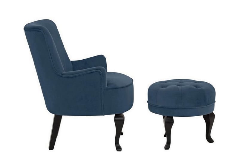 Merit Matstol Sammet - Blå - Möbler - Stolar & fåtöljer - Fåtölj