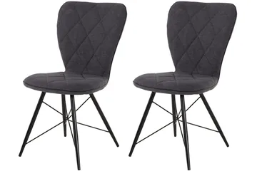 Mimia Matstol 2-pack - Antracit - Möbler - Stolar & fåtöljer - Matstol & köksstol