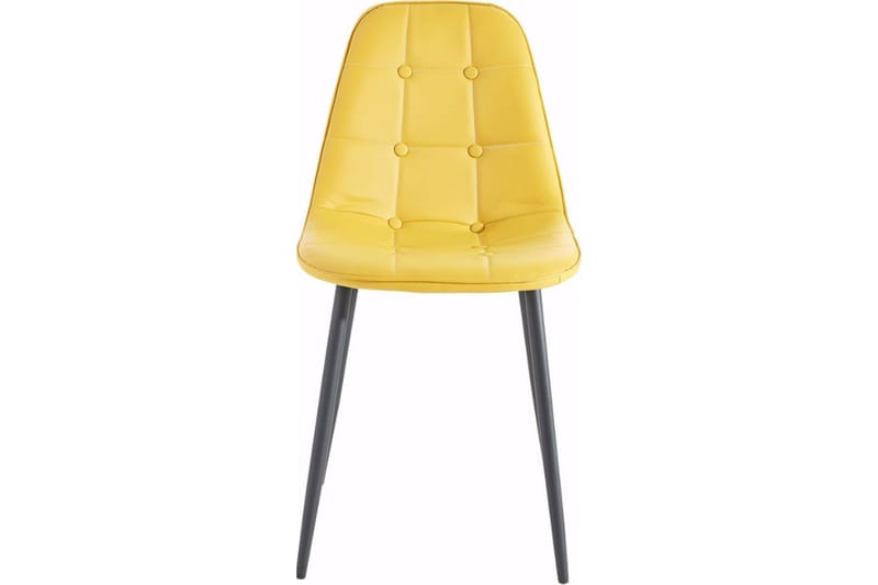 Mireio Köksstol Konstläder 2-pack - Gul/Metall - Möbler - Stolar & fåtöljer - Matstol & köksstol