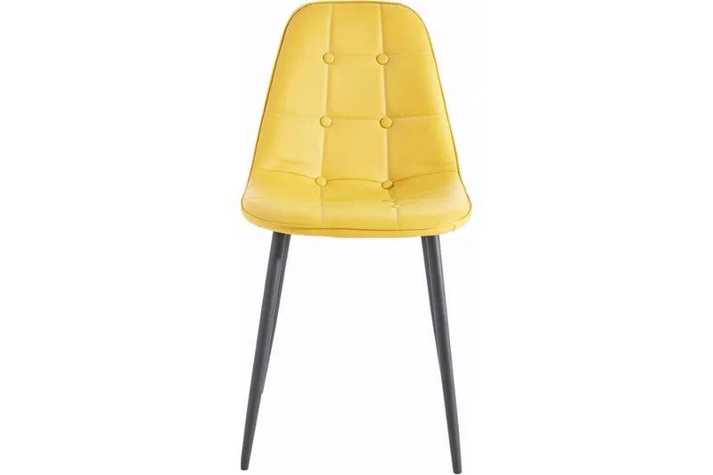 Mireio Köksstol Konstläder 2-pack - Gul/Metall - Möbler - Stolar & fåtöljer - Matstol & köksstol