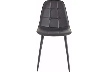Mireio Kjøkkenstol Konstläder 2-pack - Svart/Metall - Möbler - Stolar & fåtöljer - Matstol & köksstol