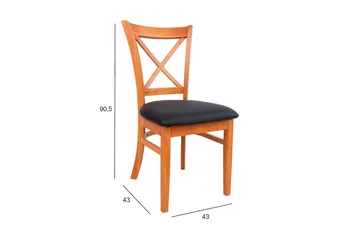 Mix&Match Matstol i Konstläder med Träben - Svart - Möbler - Stolar & fåtöljer - Matstol & köksstol