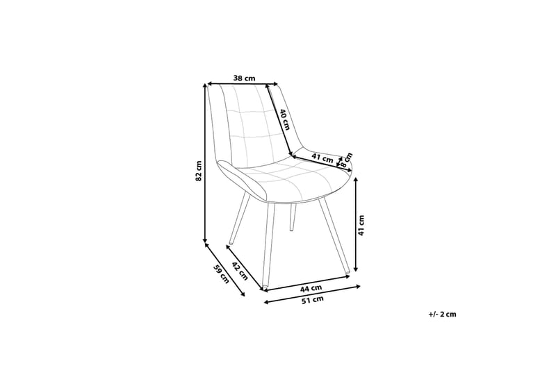 Mustadfors Sammetsstol 2-pack - Blå - Matstol & köksstol