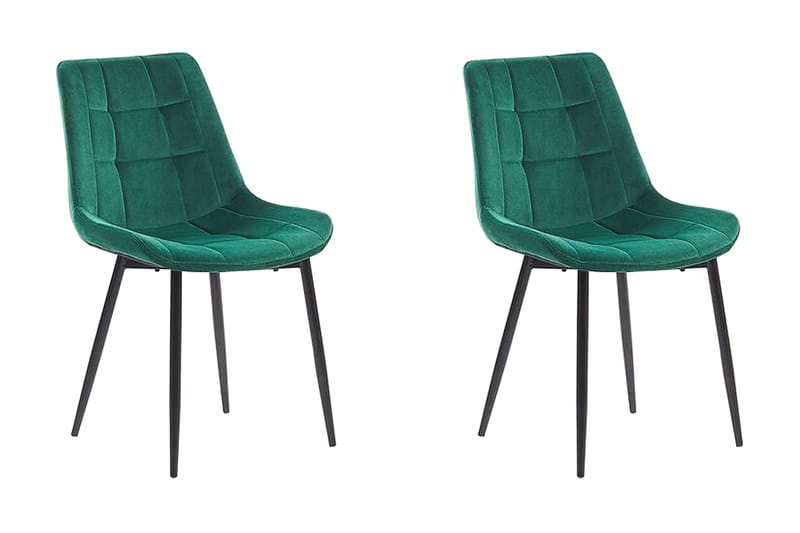 Mustadfors Sammetsstol 2-pack - Grön - Möbler - Stolar & fåtöljer - Matstol & köksstol