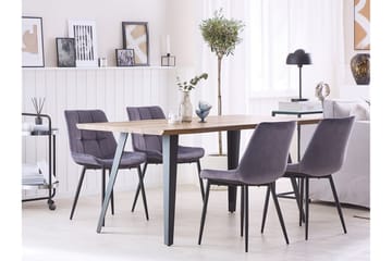 Mustadfors Sammetsstol 2-pack - Grå - Möbler - Stolar & fåtöljer - Matstol & köksstol