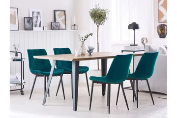 Mustadfors Sammetsstol 2-pack - Blå - Möbler - Stolar & fåtöljer - Matstol & köksstol