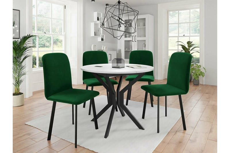 Narberth Matstol i Sammet med Metallfinish - Flaskgrön - Möbler - Stolar & fåtöljer - Matstol & köksstol