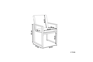 Pancole Matstol i Tyg och Metall - Ljusgrå - Möbler - Stolar & fåtöljer - Matstol & köksstol
