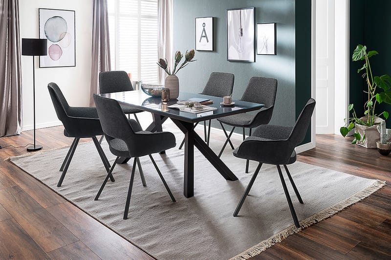 Paran Matstol 4 Ben Svängbar - Grå - Möbler - Stolar & fåtöljer - Matstol & köksstol