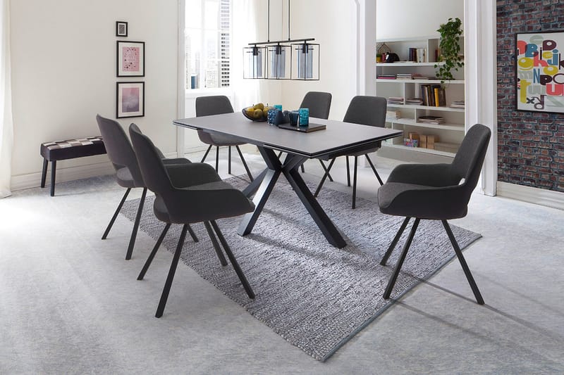 Paran Matstol 4 Ben Svängbar - Grå - Möbler - Stolar & fåtöljer - Matstol & köksstol