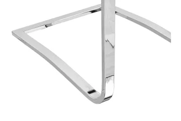 Picknes Matstol i Konstläder med Metallstativ i Krom - Grå - Möbler - Stolar & fåtöljer - Matstol & köksstol