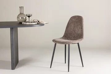 Polar Matstol i Bouclé med Metallben - Taupe - Möbler - Stolar & fåtöljer - Matstol & köksstol
