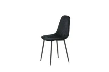 Polar Matstol i Sammet med Metallfinish - Svart - Möbler - Stolar & fåtöljer - Matstol & köksstol