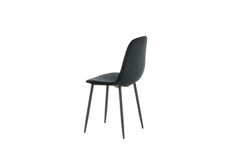 Polar Matstol i Sammet med Metallfinish - Svart - Möbler - Stolar & fåtöljer - Matstol & köksstol
