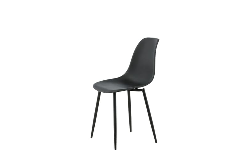 Polar Matstol i Plast med Metallfinish - Svart - Möbler - Stolar & fåtöljer - Matstol & köksstol