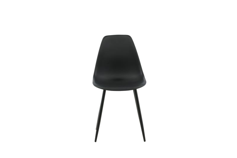 Polar Matstol i Plast med Metallfinish, Svart