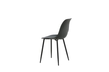 Polar Matstol i Plast med Metallfinish - Svart - Möbler - Stolar & fåtöljer - Matstol & köksstol