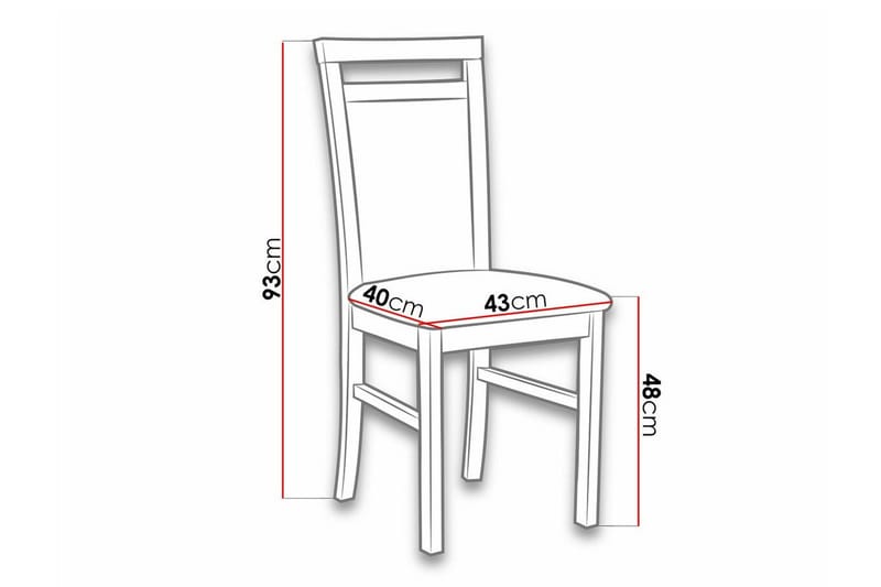 Roma Matstol Black and white - Möbler - Stolar & fåtöljer - Matstol & köksstol