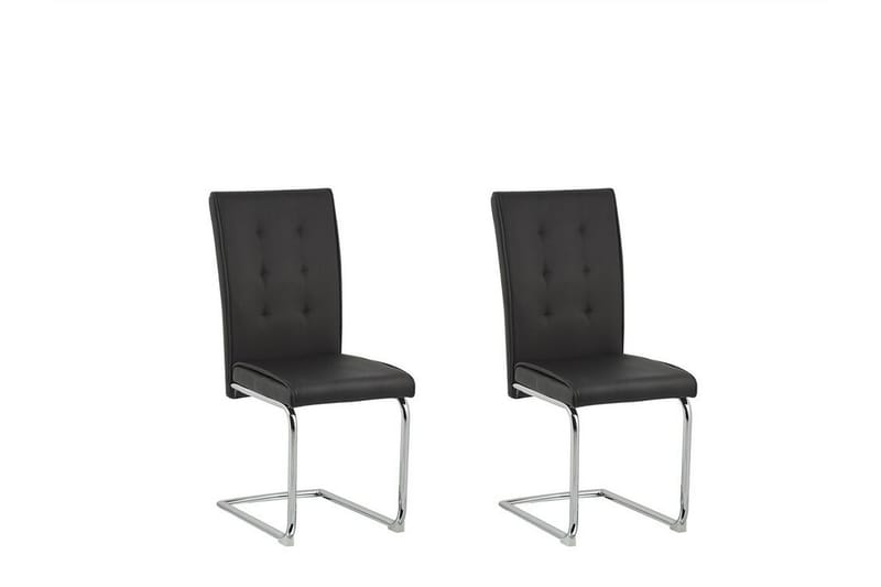 Rovard Matstol 2-pack - Konstläder/Svart - Möbler - Stolar & fåtöljer - Matstol & köksstol