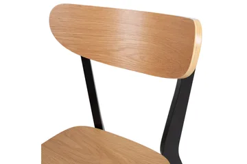 Roxby Matstol i Trä med Metallben - Svart|Beige - Möbler - Stolar & fåtöljer - Matstol & köksstol