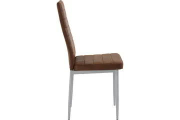 Sabie Matstol Microfiber 2-pack - Brun/Silver - Möbler - Stolar & fåtöljer - Matstol & köksstol