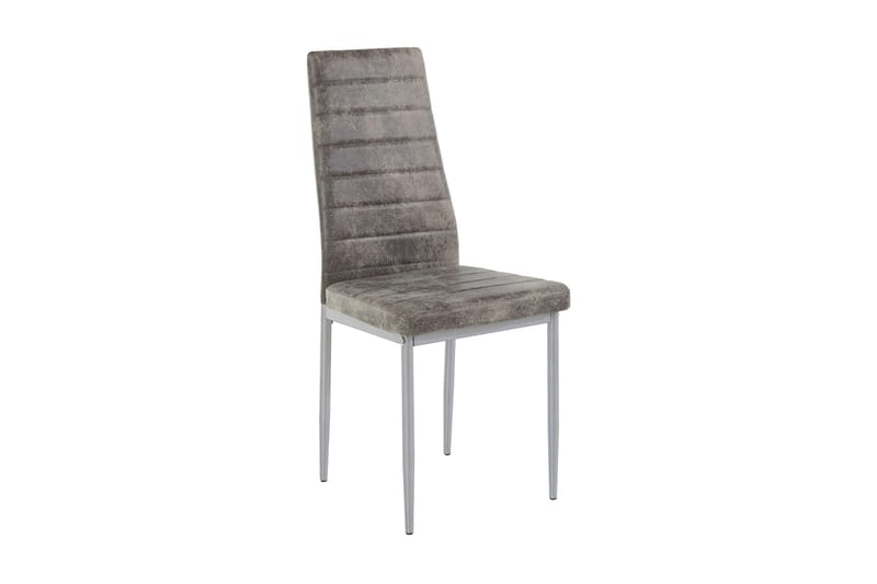 Sabie Matstol Microfiber 2-pack - Ljusgrå/Silver - Möbler - Stolar & fåtöljer - Matstol & köksstol
