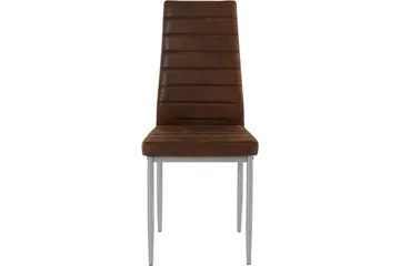 Sabie Matstol Microfiber 2-pack - Brun/Silver - Möbler - Stolar & fåtöljer - Matstol & köksstol