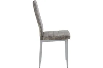 Sabie Matstol Microfiber 2-pack - Ljusgrå/Silver - Möbler - Stolar & fåtöljer - Matstol & köksstol
