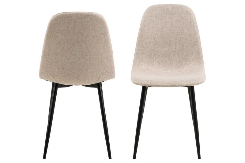 Salaman Matstol i Tyg med Metallben - Beige - Möbler - Stolar & fåtöljer - Matstol & köksstol