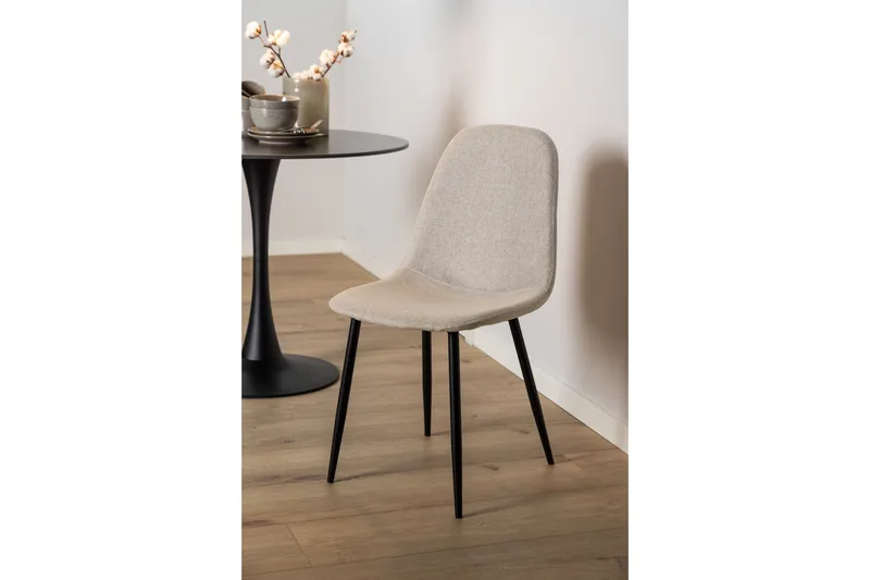 Salaman Matstol i Tyg med Metallben - Beige - Möbler - Stolar & fåtöljer - Matstol & köksstol