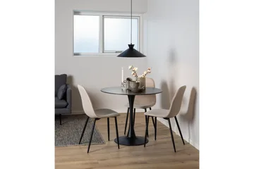 Salaman Matstol i Tyg med Metallben - Beige - Möbler - Stolar & fåtöljer - Matstol & köksstol