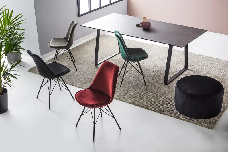 Shell Matstol Sammet - Grön - Möbler - Stolar & fåtöljer - Matstol & köksstol